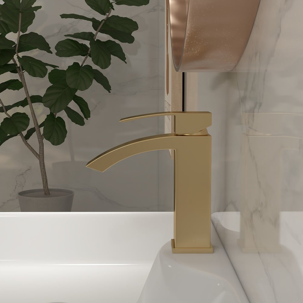 HMR - Single Hole Deck Mounted Bathroom Sink Faucet