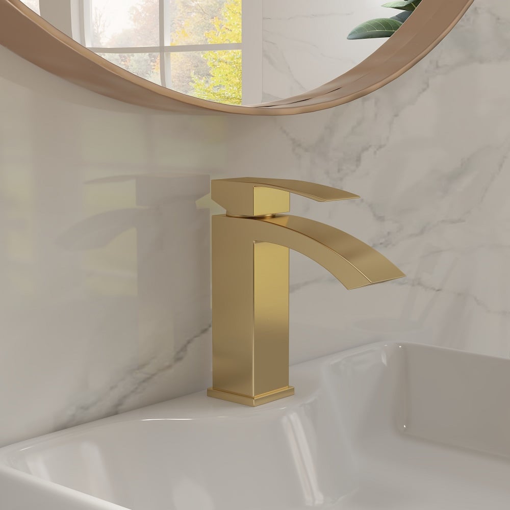 HMR - Single Hole Deck Mounted Bathroom Sink Faucet