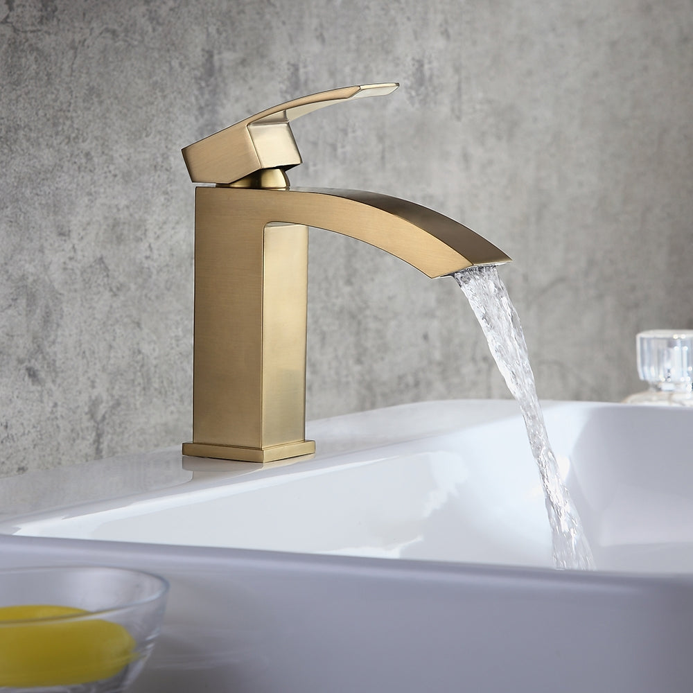 HMR - Single Hole Deck Mounted Bathroom Sink Faucet