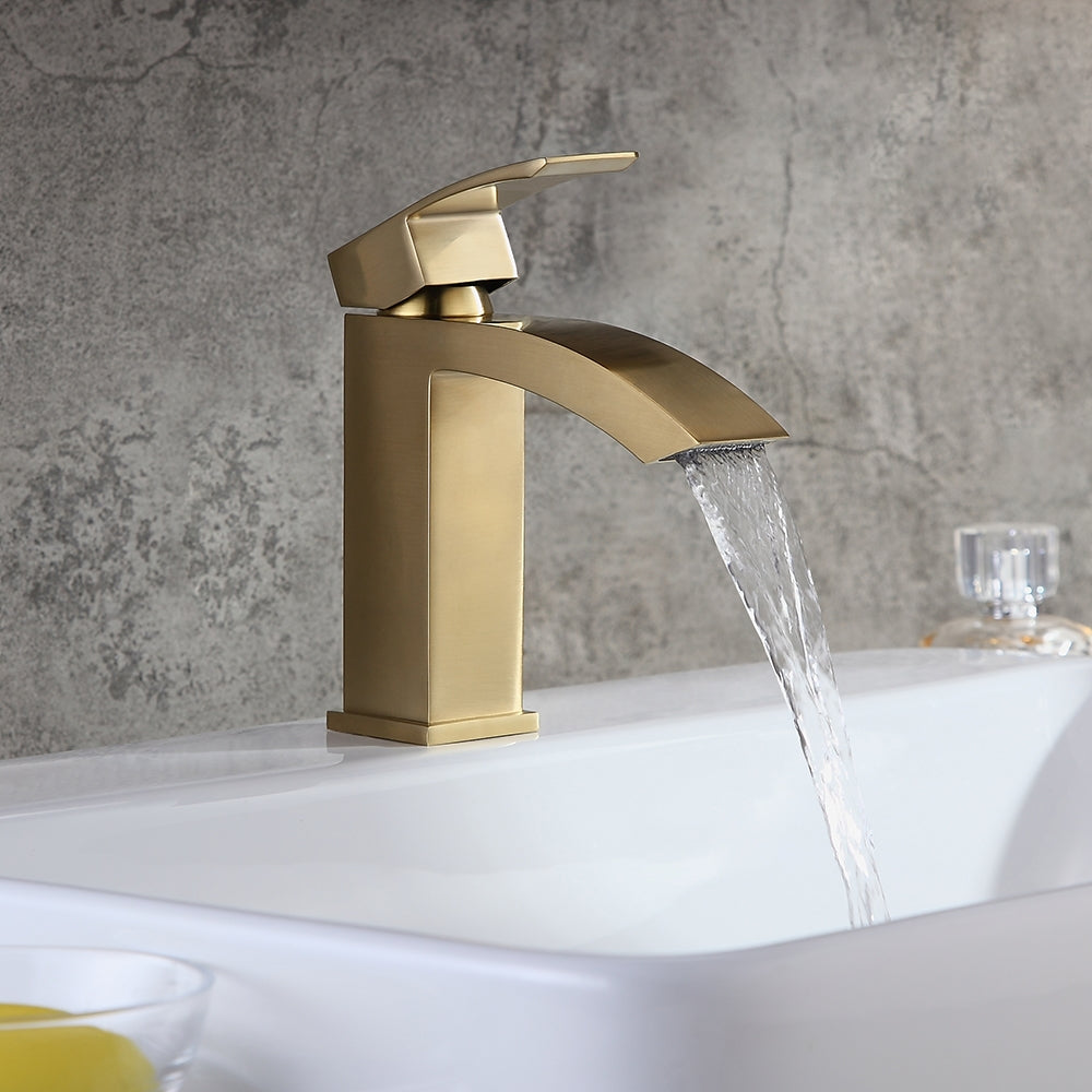 HMR - Single Hole Deck Mounted Bathroom Sink Faucet