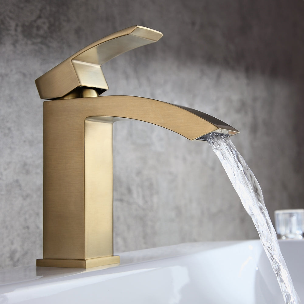 HMR - Single Hole Deck Mounted Bathroom Sink Faucet