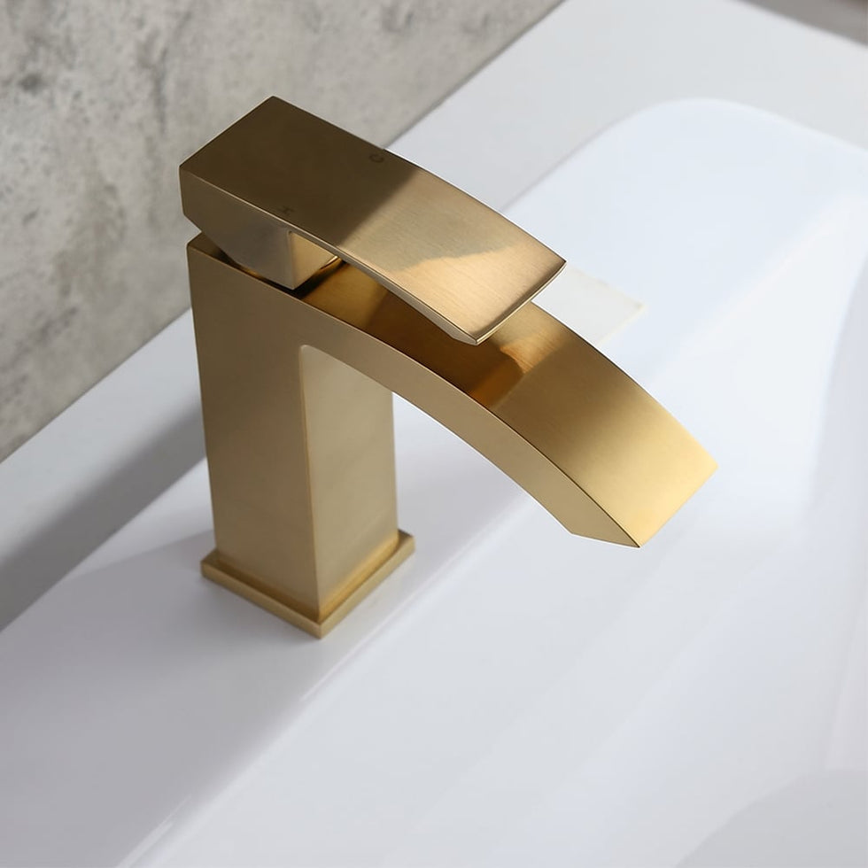 HMR - Single Hole Deck Mounted Bathroom Sink Faucet