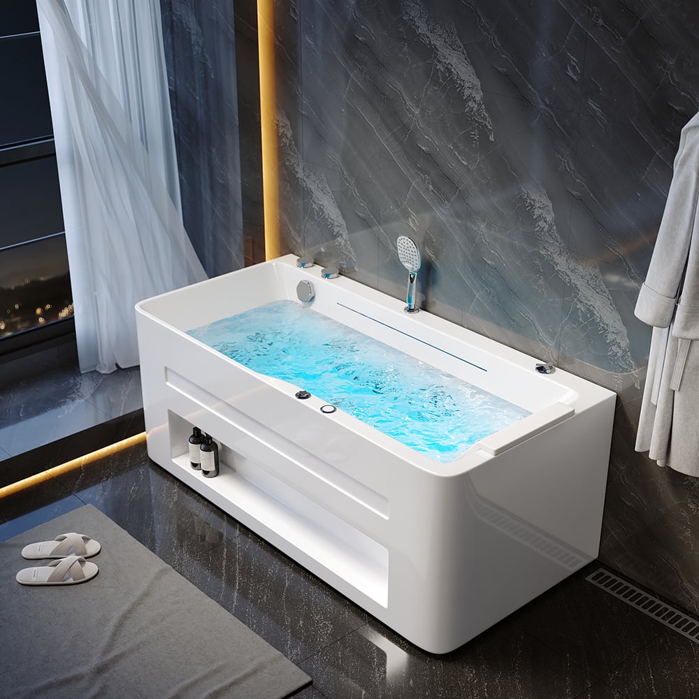 HMR - 67'' Massage Bathtub with Ambient Lighting 97-Gallon Capacity