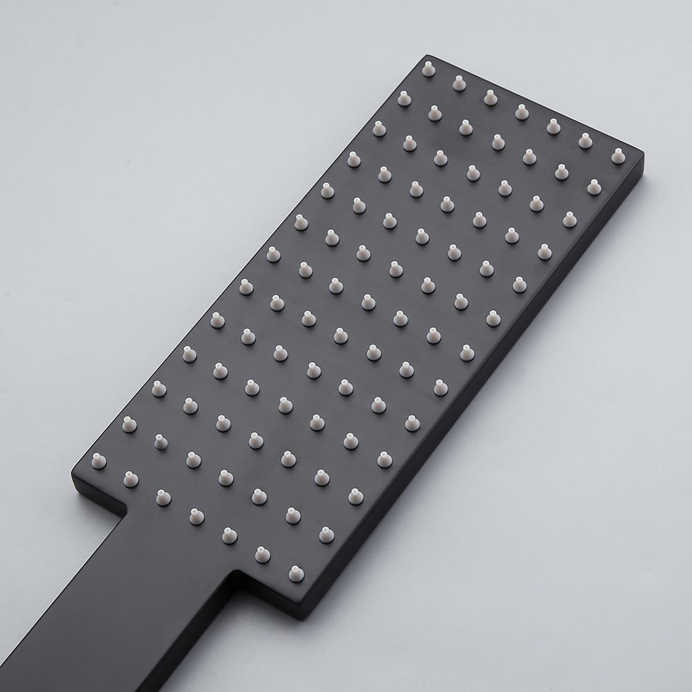 HMR - Shower Fixture with Rain Shower Head and Hand Shower in Black