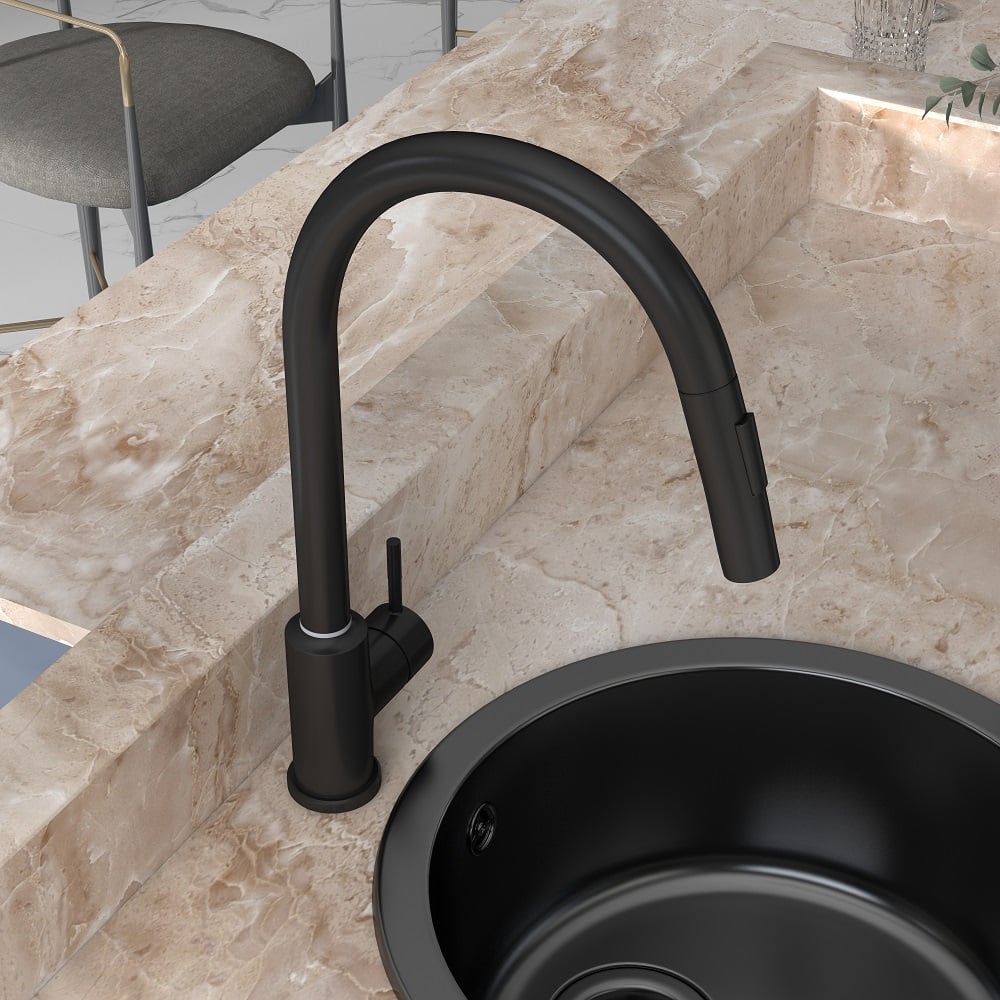 HMR - Touch Kitchen Faucet Pull Out Spray Single Handle