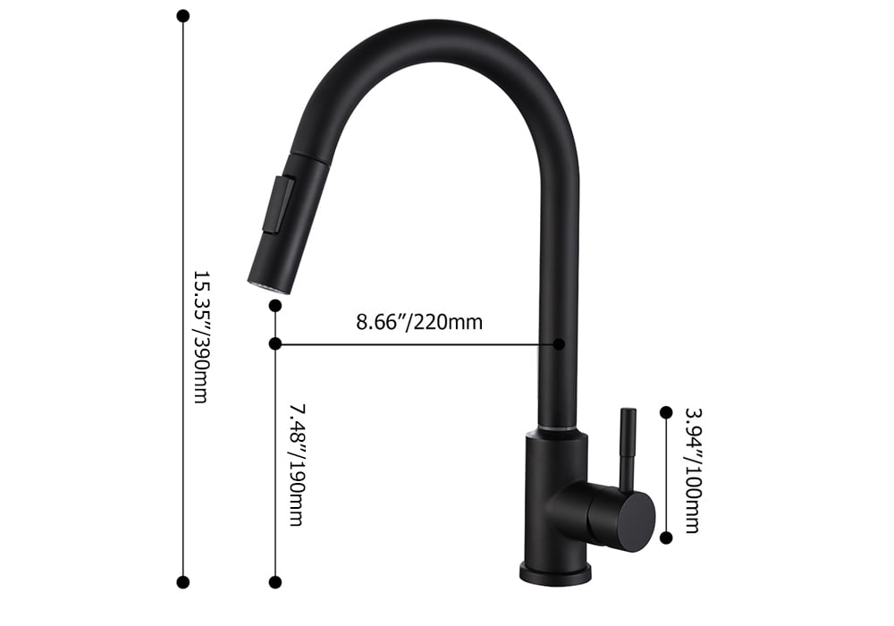 HMR - Touch Kitchen Faucet Pull Out Spray Single Handle