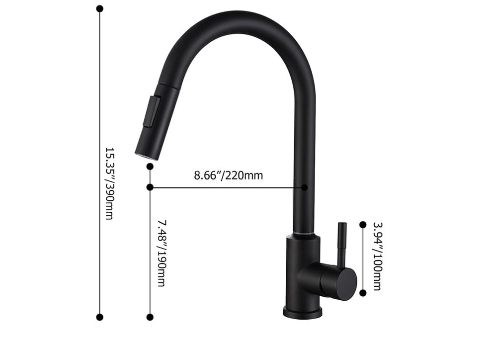 HMR - Touch Kitchen Faucet Pull Out Spray Single Handle