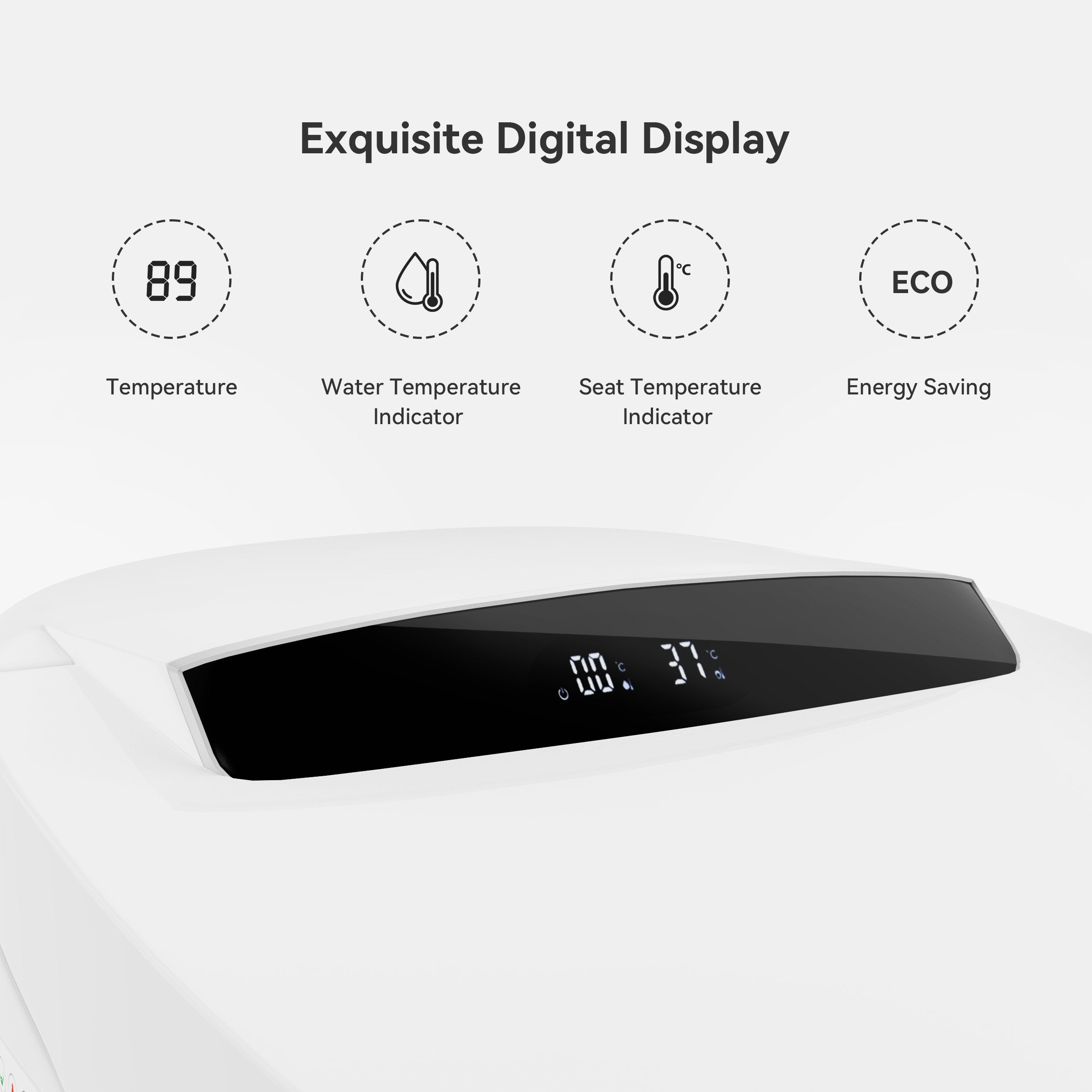 HMR - Smart Bidet Toilet with Auto Open/Close Lid