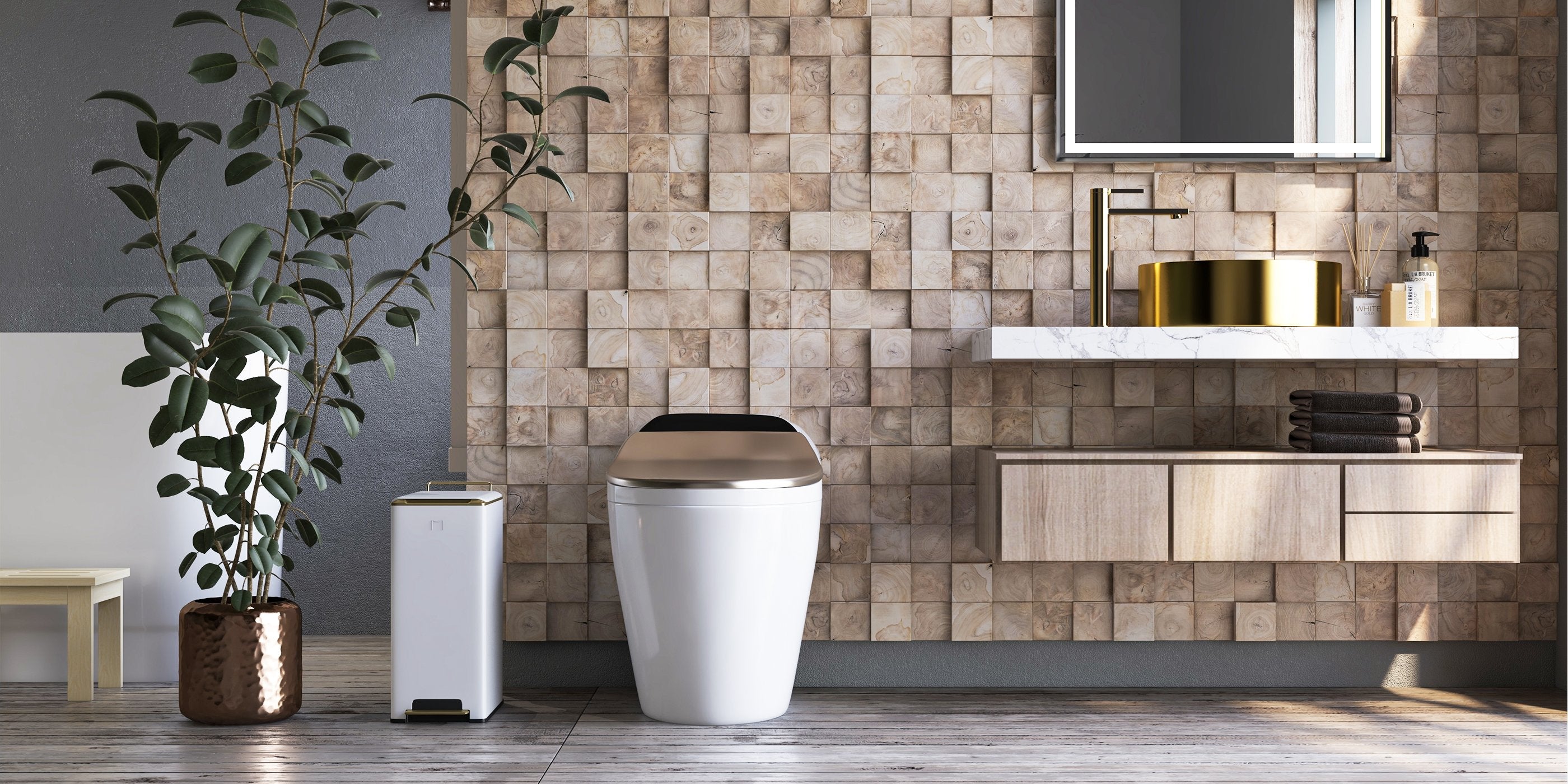 HMR - Automatic Smart Bidet Toilet with Deodorizing Function 1.28 GPF