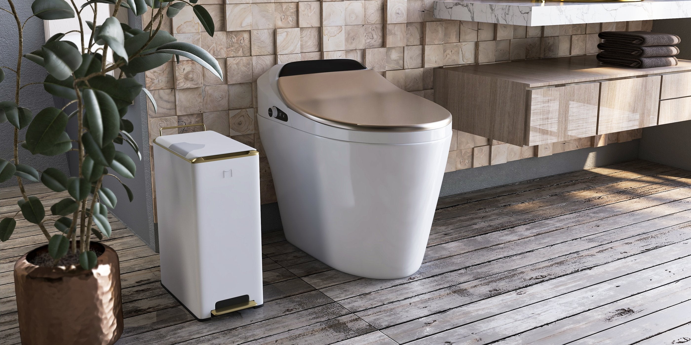 HMR - Automatic Smart Bidet Toilet with Deodorizing Function 1.28 GPF