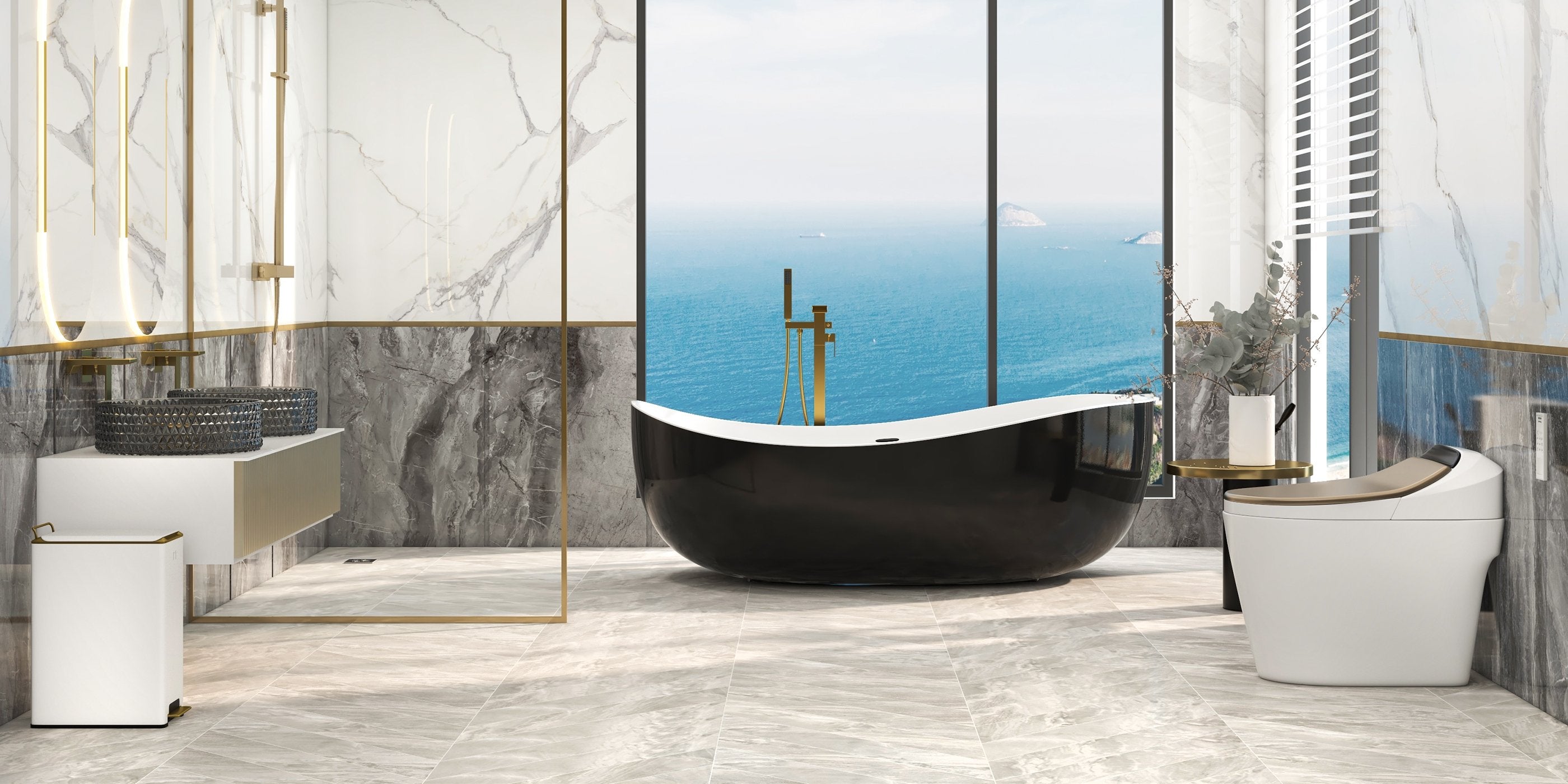 HMR - Automatic Smart Bidet Toilet with Deodorizing Function 1.28 GPF