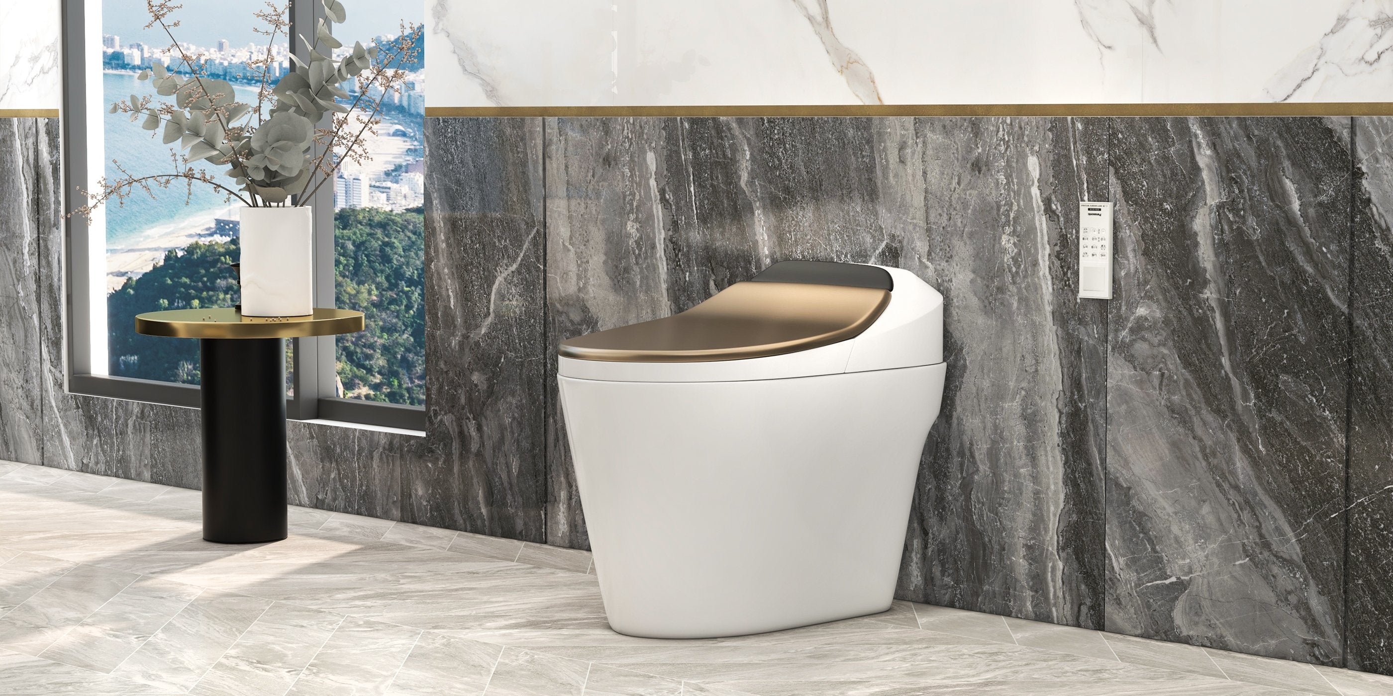 HMR - Automatic Smart Bidet Toilet with Deodorizing Function 1.28 GPF