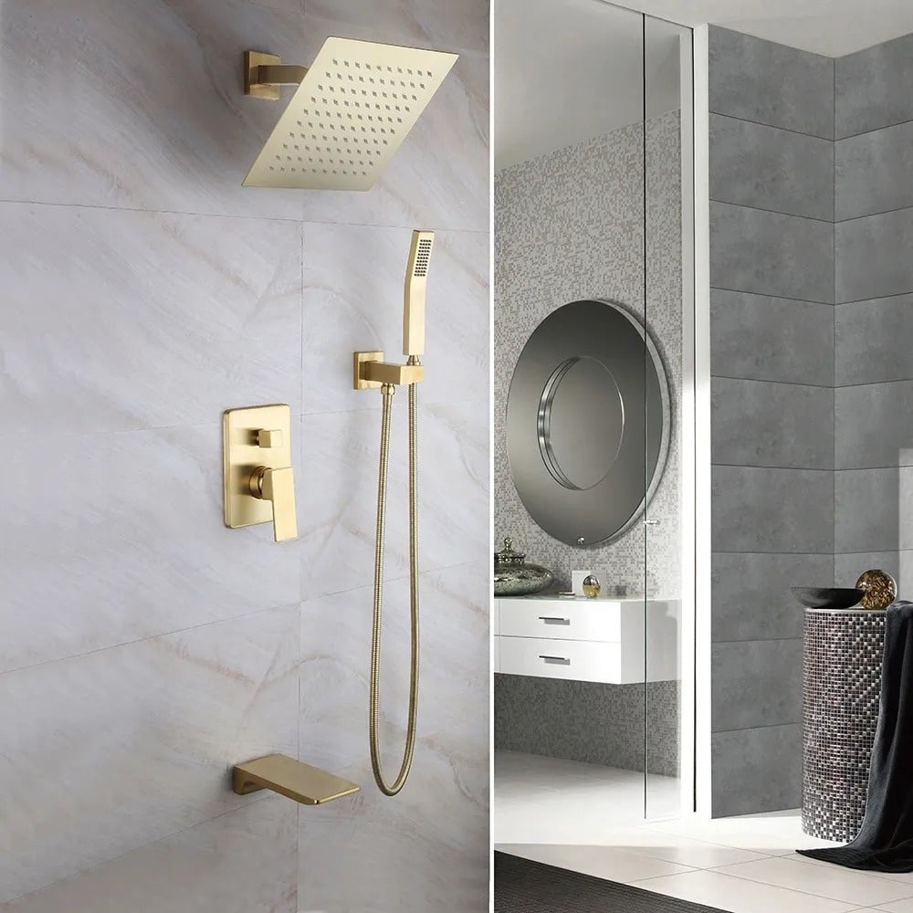 HMR - Wall Mount Rainshower Hand Shower & Tub Spout Shower System