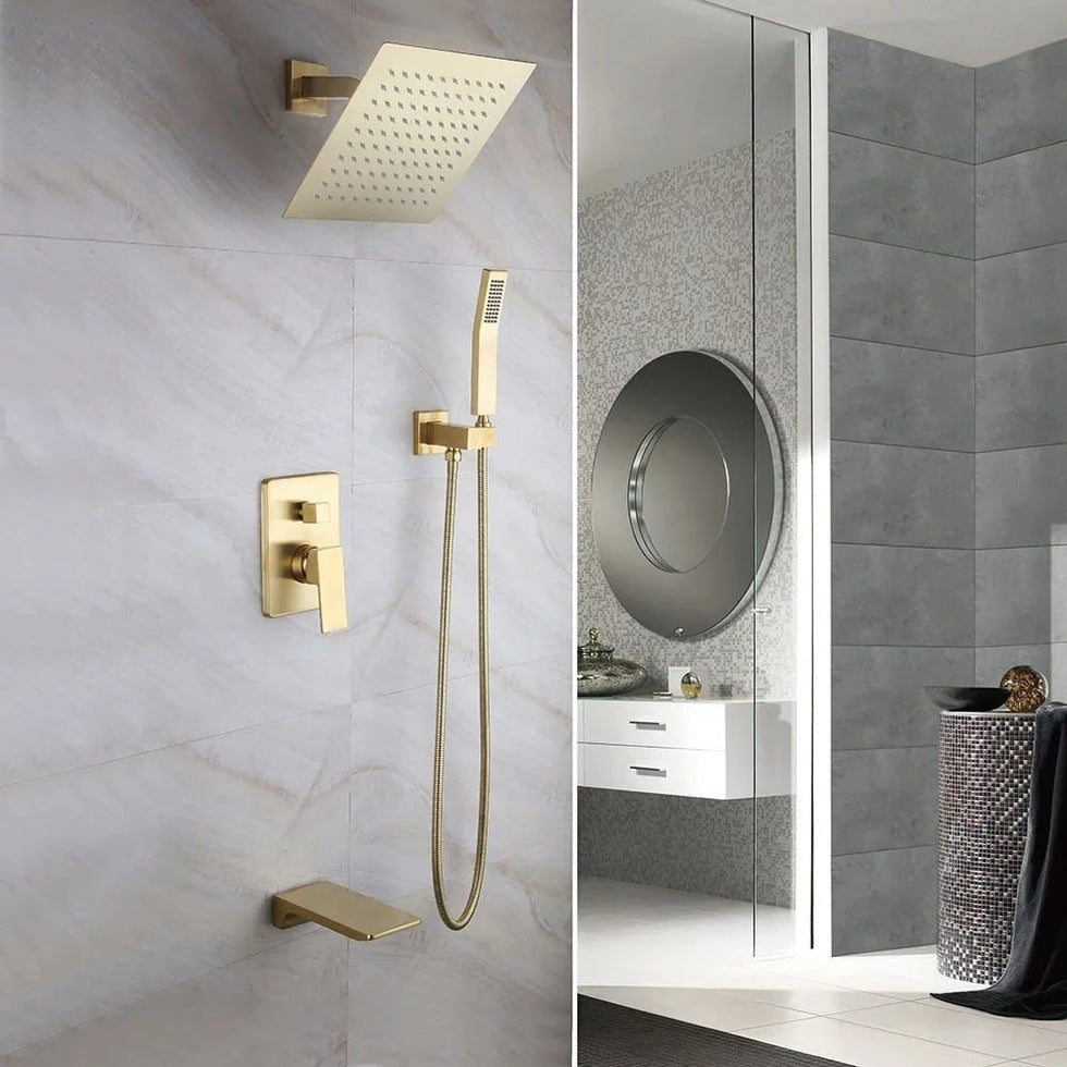 HMR - Wall Mount Rainshower Hand Shower & Tub Spout Shower System