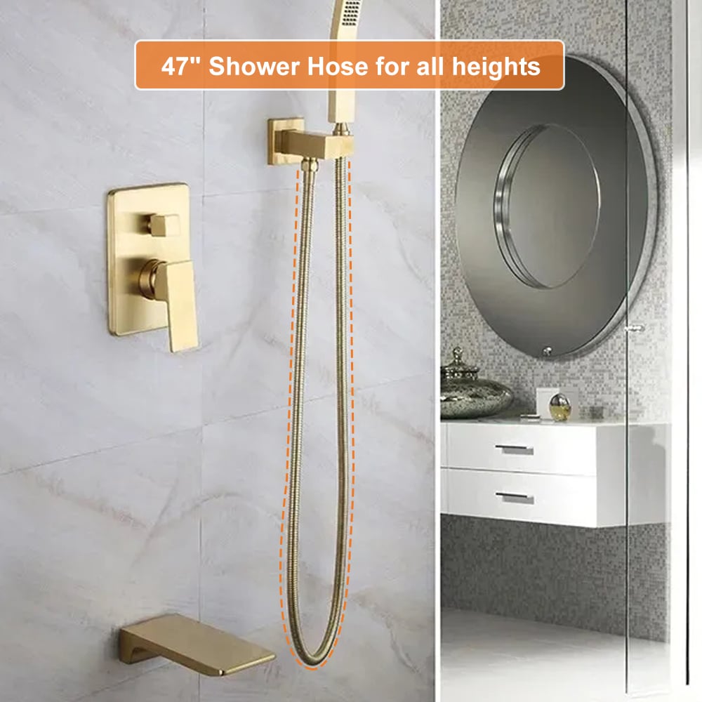 HMR - Wall Mount Rainshower Hand Shower & Tub Spout Shower System