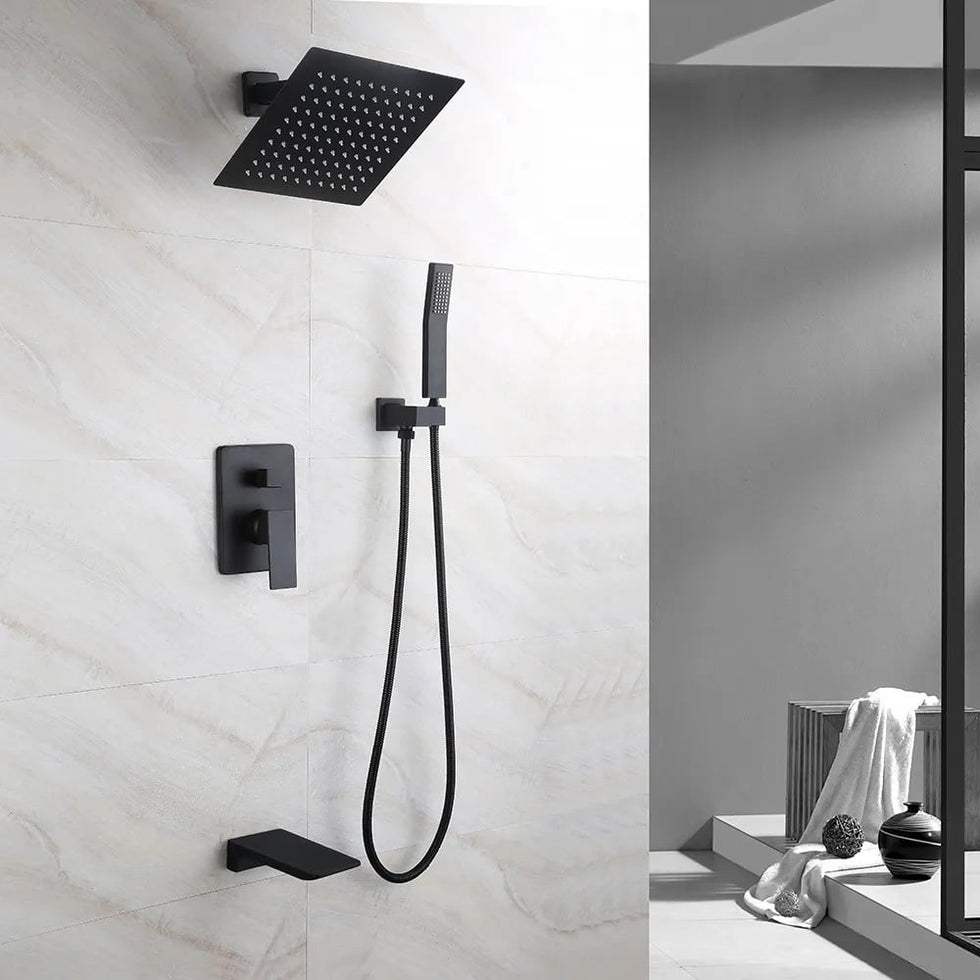 HMR - Wall Mount Rainshower Hand Shower & Tub Spout Shower System