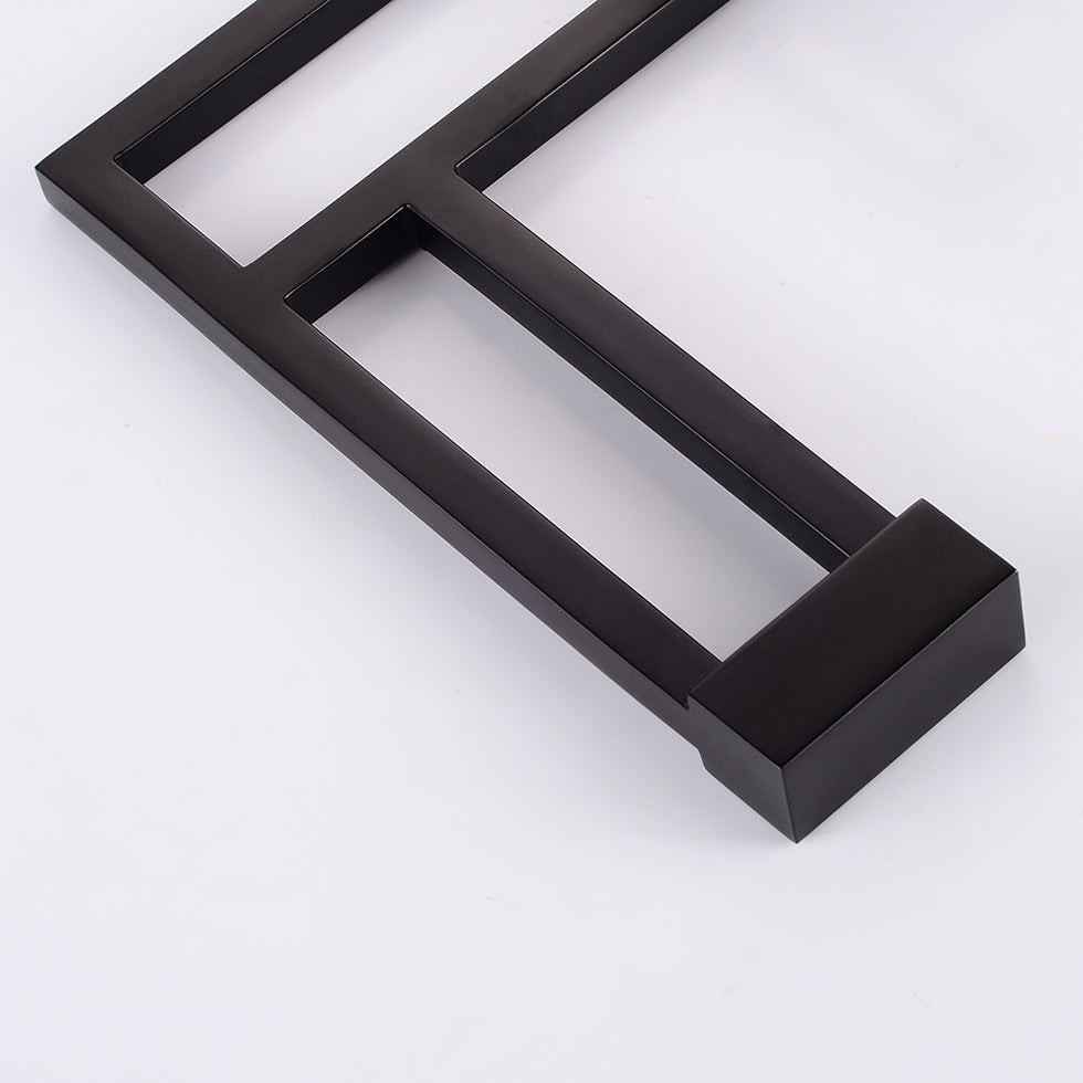 HMR - Geometric Bathroom Sink Faucet Solid Brass Architectural Design in Black