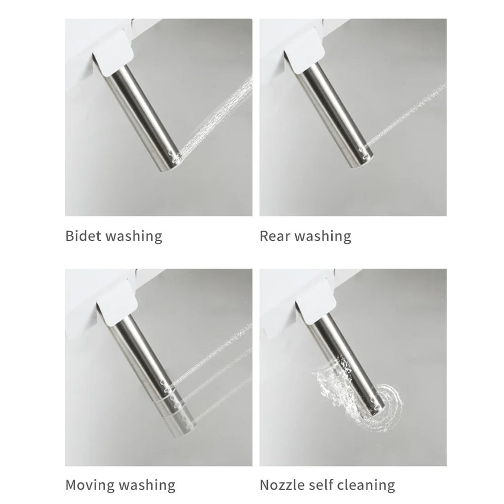 HMR - Modern Smart One-Piece Toilet and Bidet Foot Induction and Automatic Flushing in White