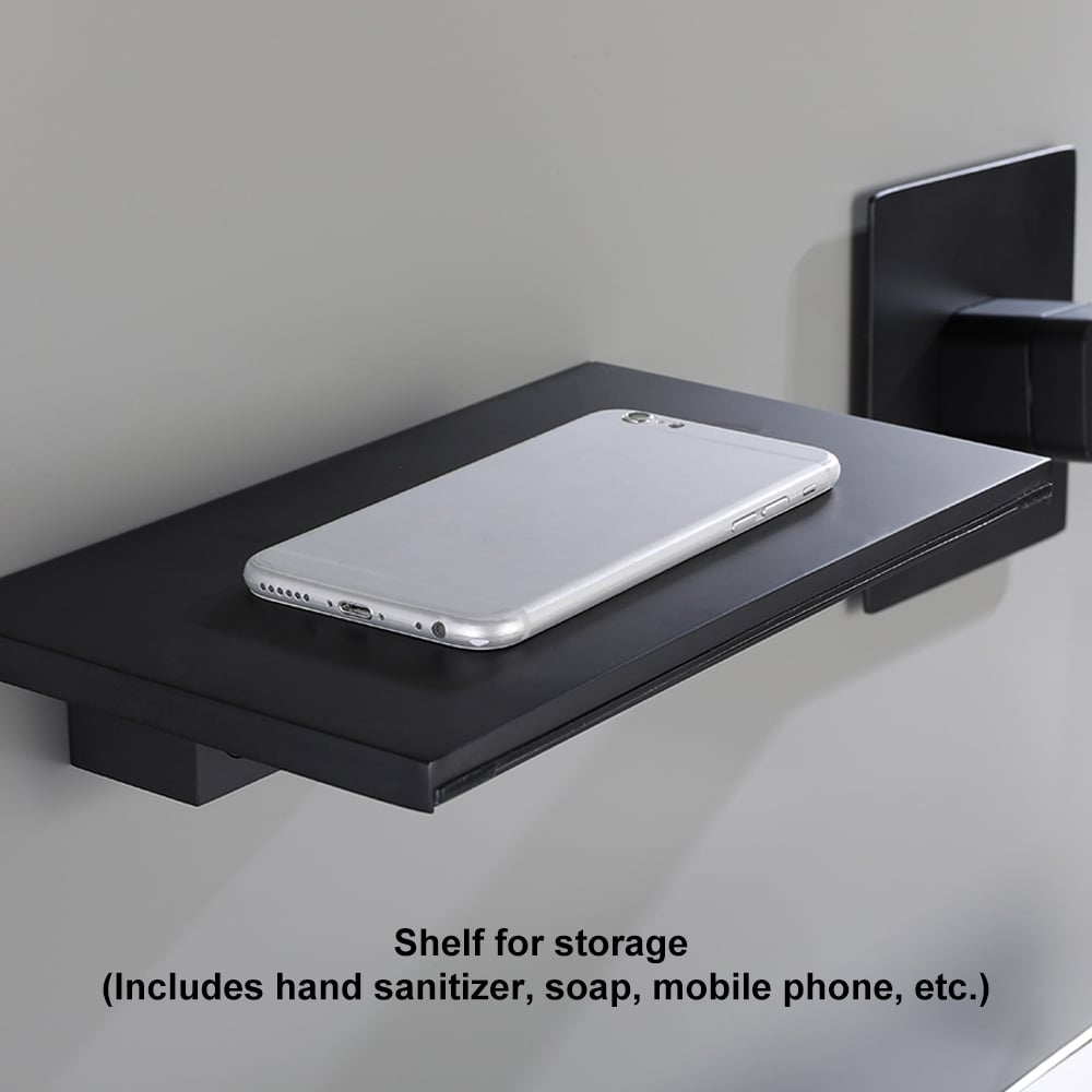 HMR - Waterfall Wall Mount Bathroom Sink Faucet Single Knob