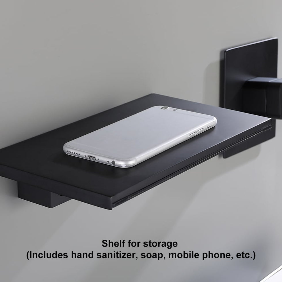 HMR - Waterfall Wall Mount Bathroom Sink Faucet Single Knob
