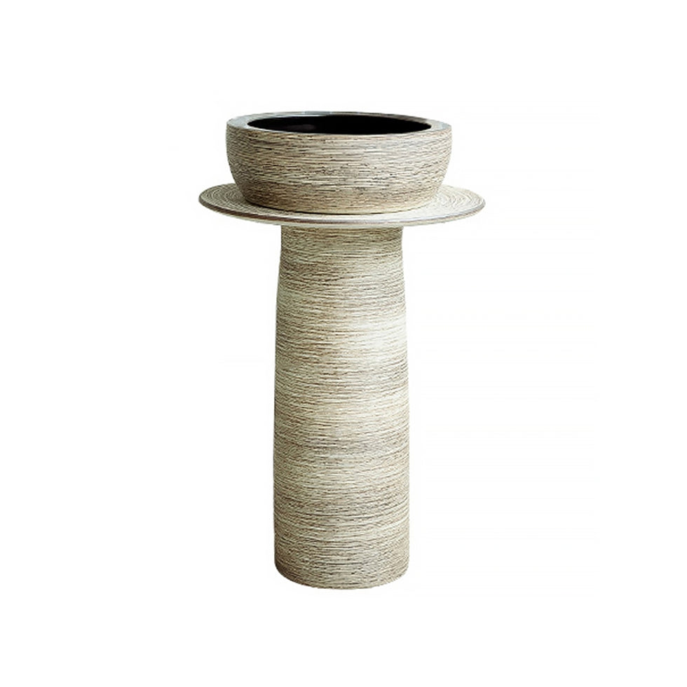 HMR - Pedestal Sink Wash Sink Outdoor and Indoor in Kaolin Clay