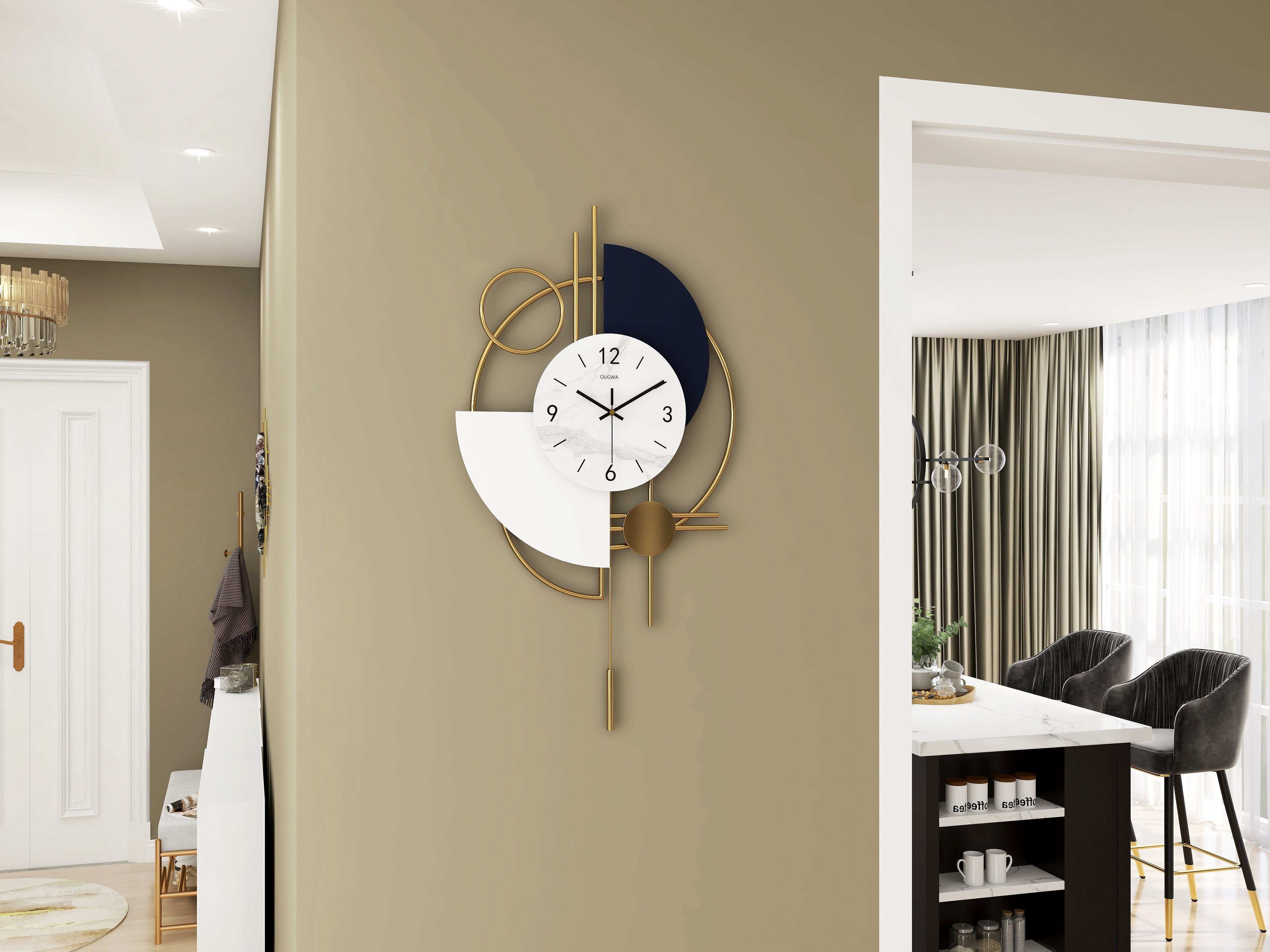 HMR - Modern 3D Round Wall Clock
