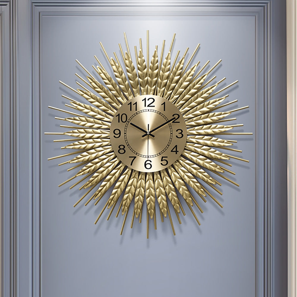 HMR - 3D Sunburst Metal Oversized Wall Clock