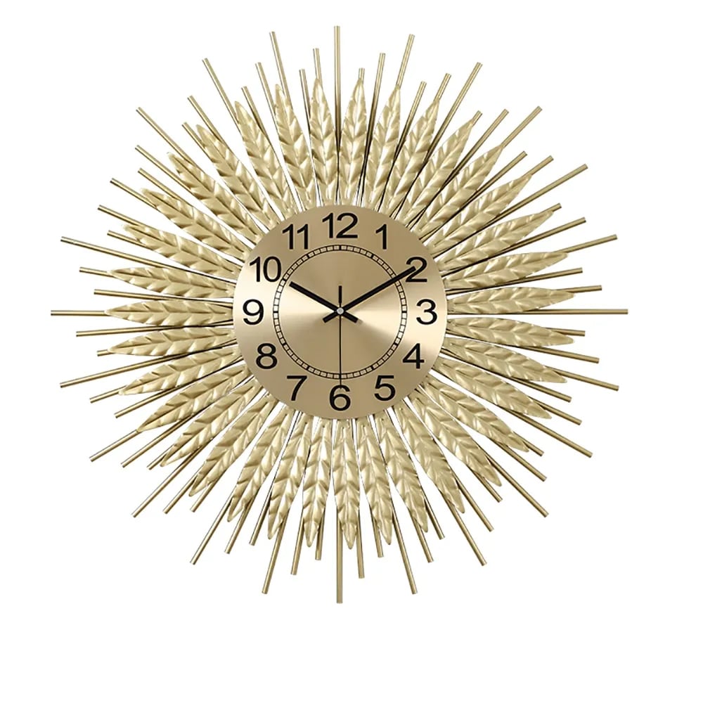 HMR - 3D Sunburst Metal Oversized Wall Clock