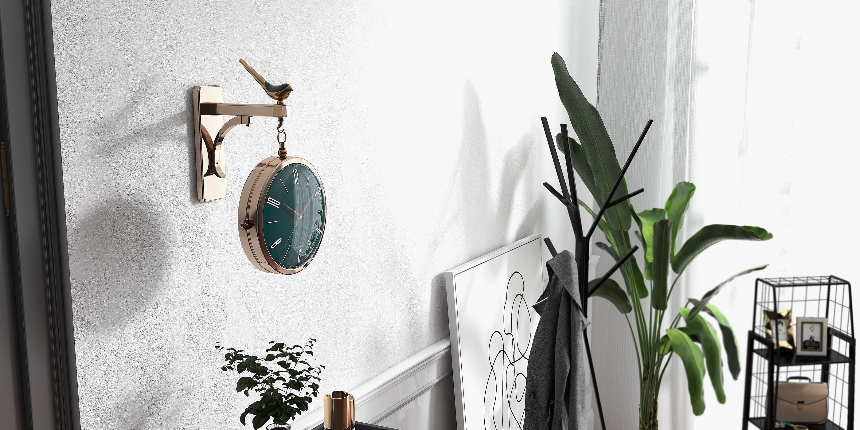 HMR - Modern Double-Sided Wall Clock