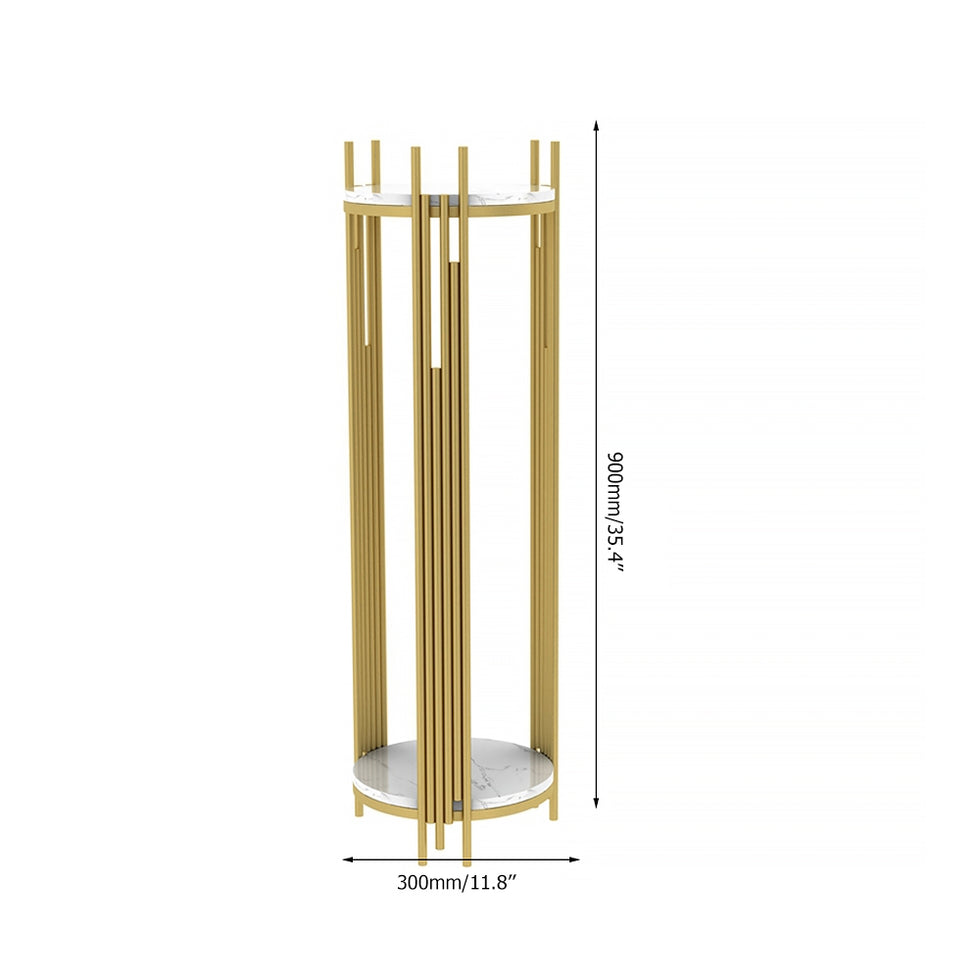 HMR - Metal 2-Tiered Plant Stand for Indoor in 35.4"