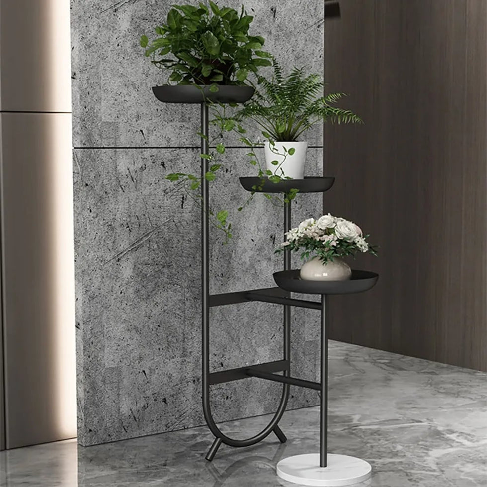 HMR - Chic Unique Shaped Metal Standing Plant Stand