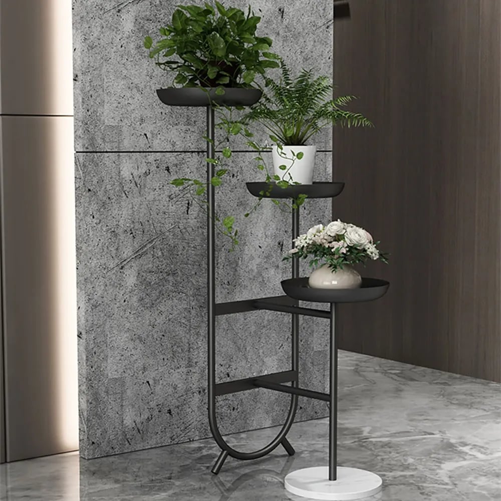 HMR - Chic Unique Shaped Metal Standing Plant Stand
