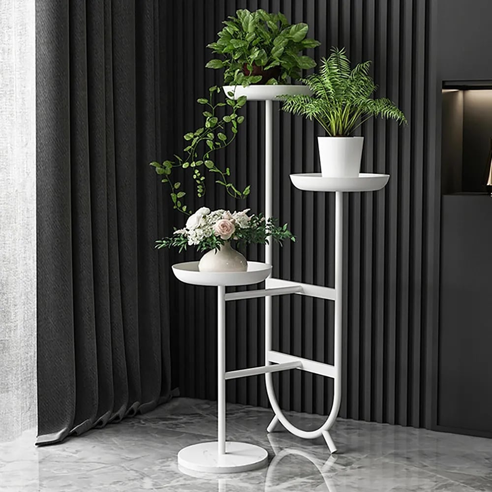 HMR - Chic Unique Shaped Metal Standing Plant Stand