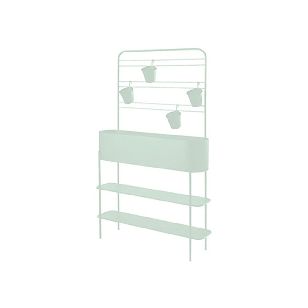 HMR - 3-Tier Rectangular Plant Stand Storage Shelf with Flowerpots