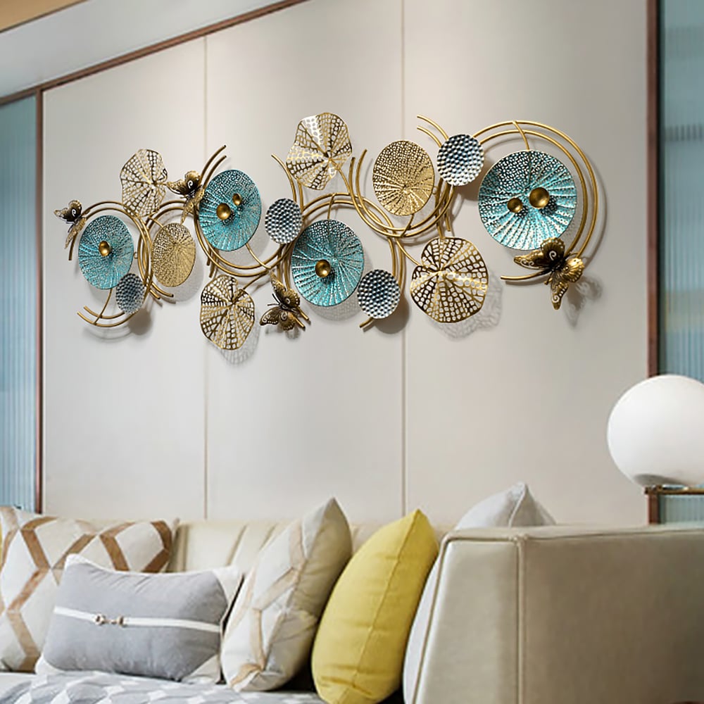 HMR - 3D Lotus Leaves Wall Decor