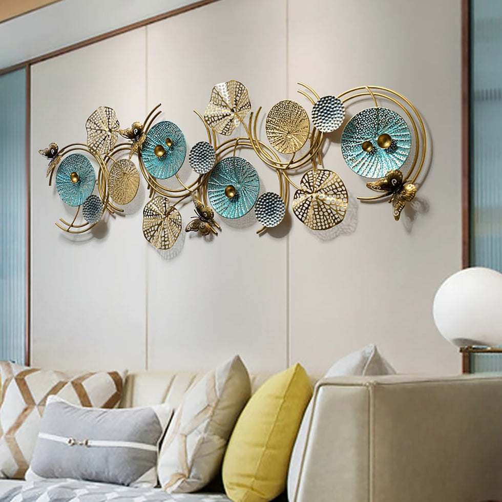 HMR - 3D Lotus Leaves Wall Decor