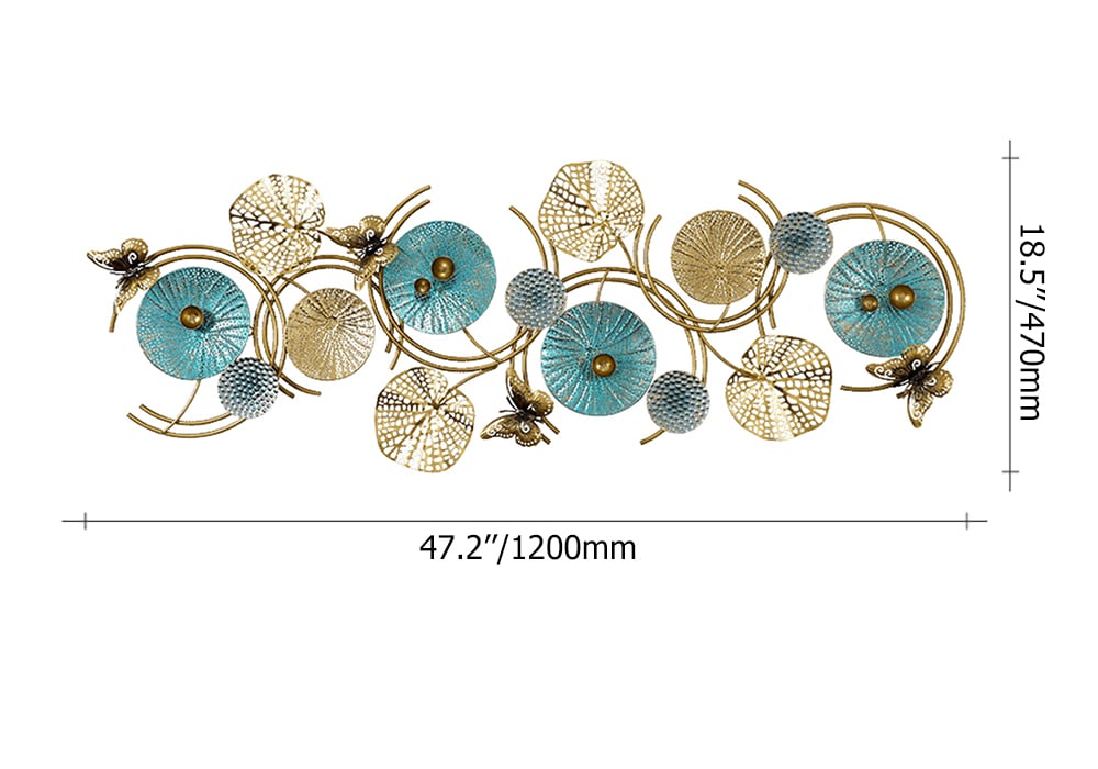 HMR - 3D Lotus Leaves Wall Decor