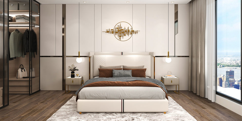 HMR - 3D Big Wall Decorative Metal Home Hanging Art in Gold