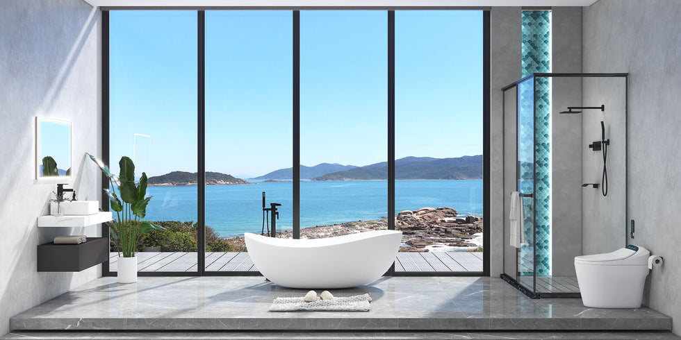 HMR - Modern 39" Bathroom Vanity Set with Sink