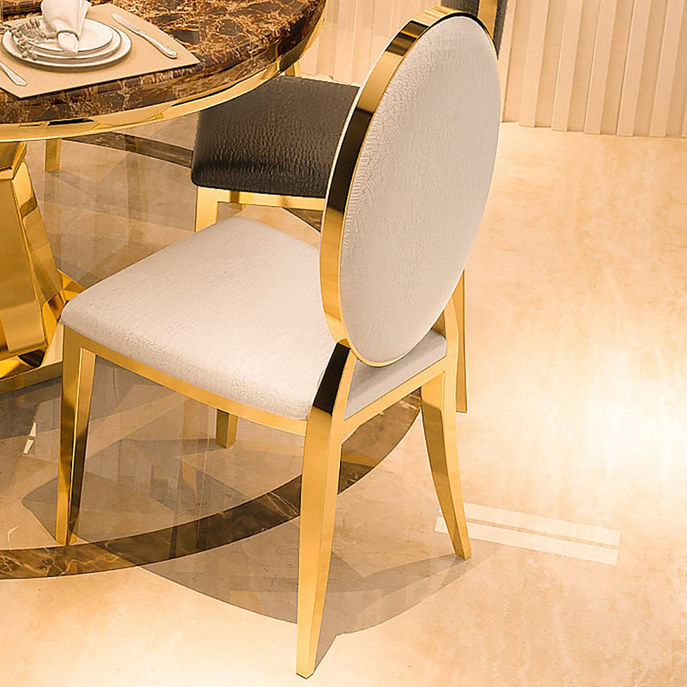 HMR - Luxury Modern Dining Chairs with PU Leather Upholstery (Set of 2)
