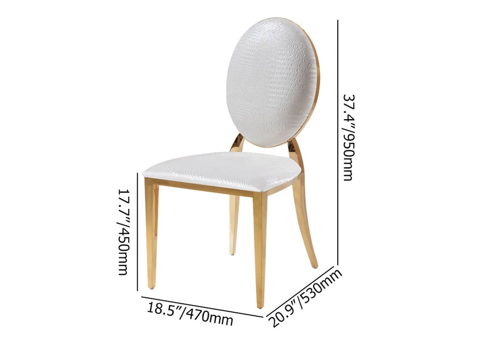 HMR - Luxury Modern Dining Chairs with PU Leather Upholstery (Set of 2)