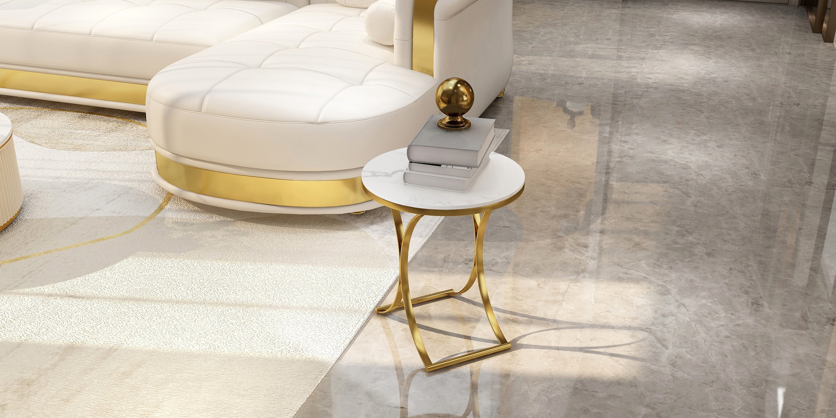 HMR - Modern Luxurious Round Side Table