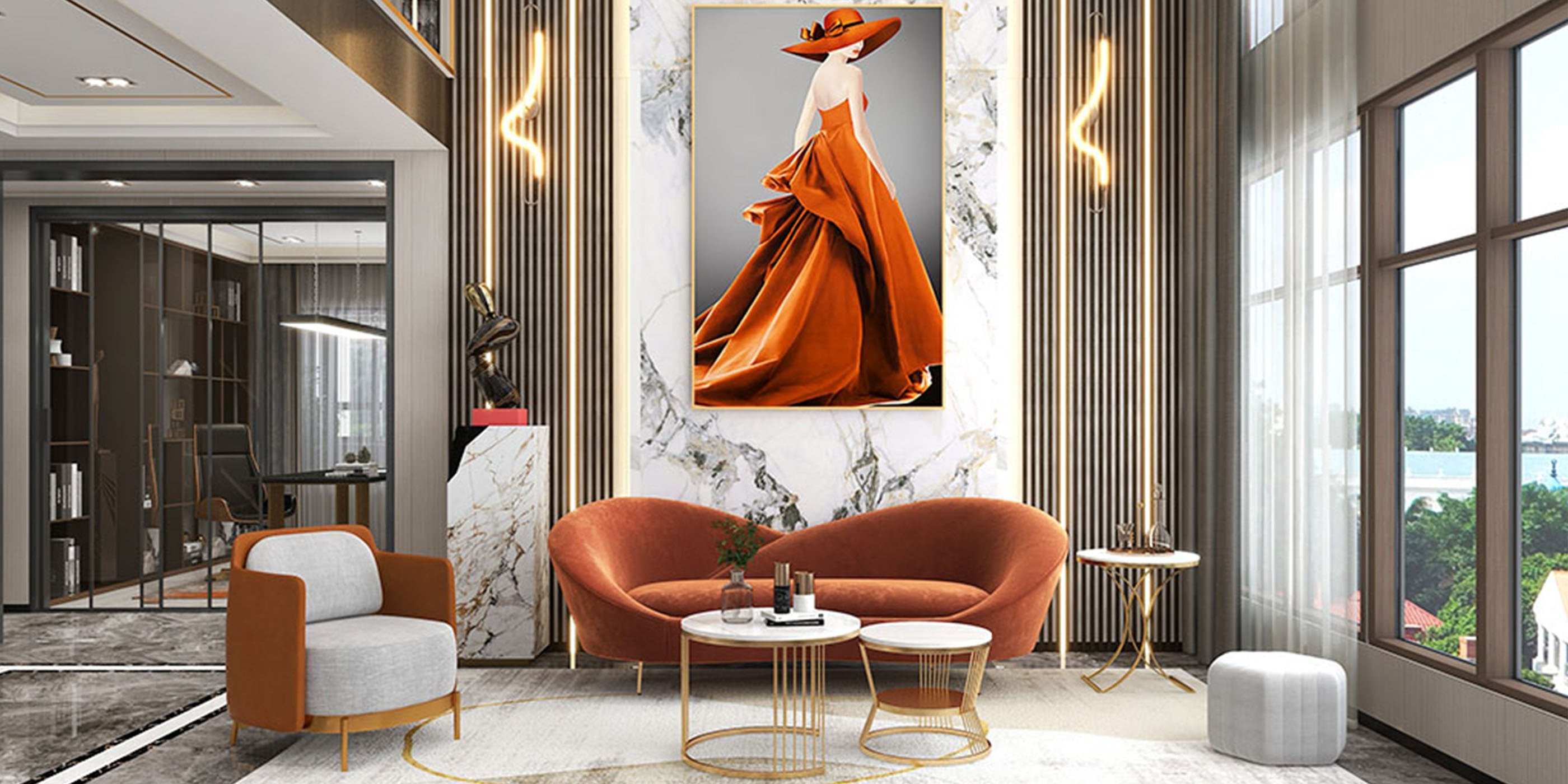 HMR - Modern Luxurious Round Side Table