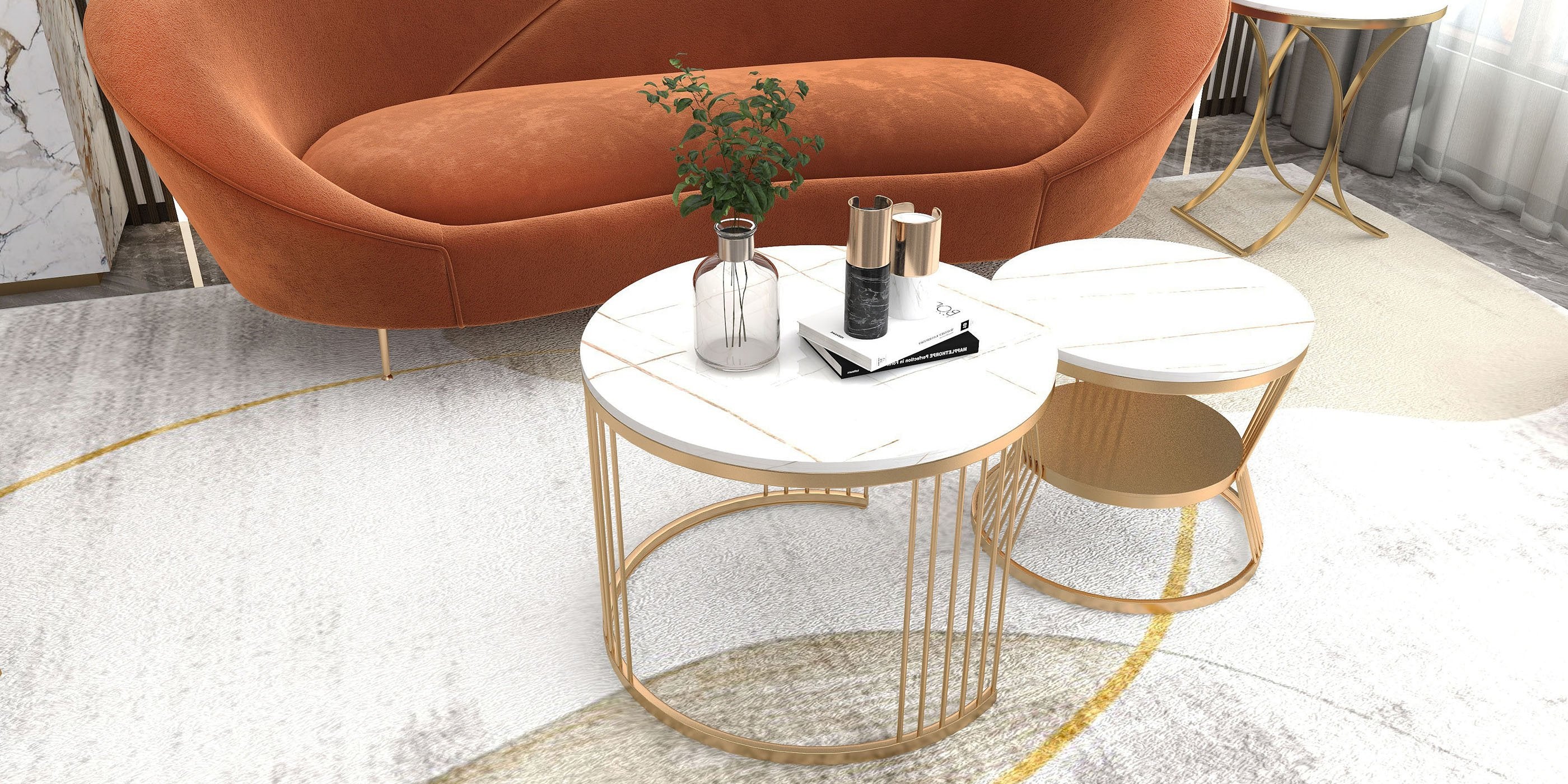 HMR - Modern Luxurious Round Side Table