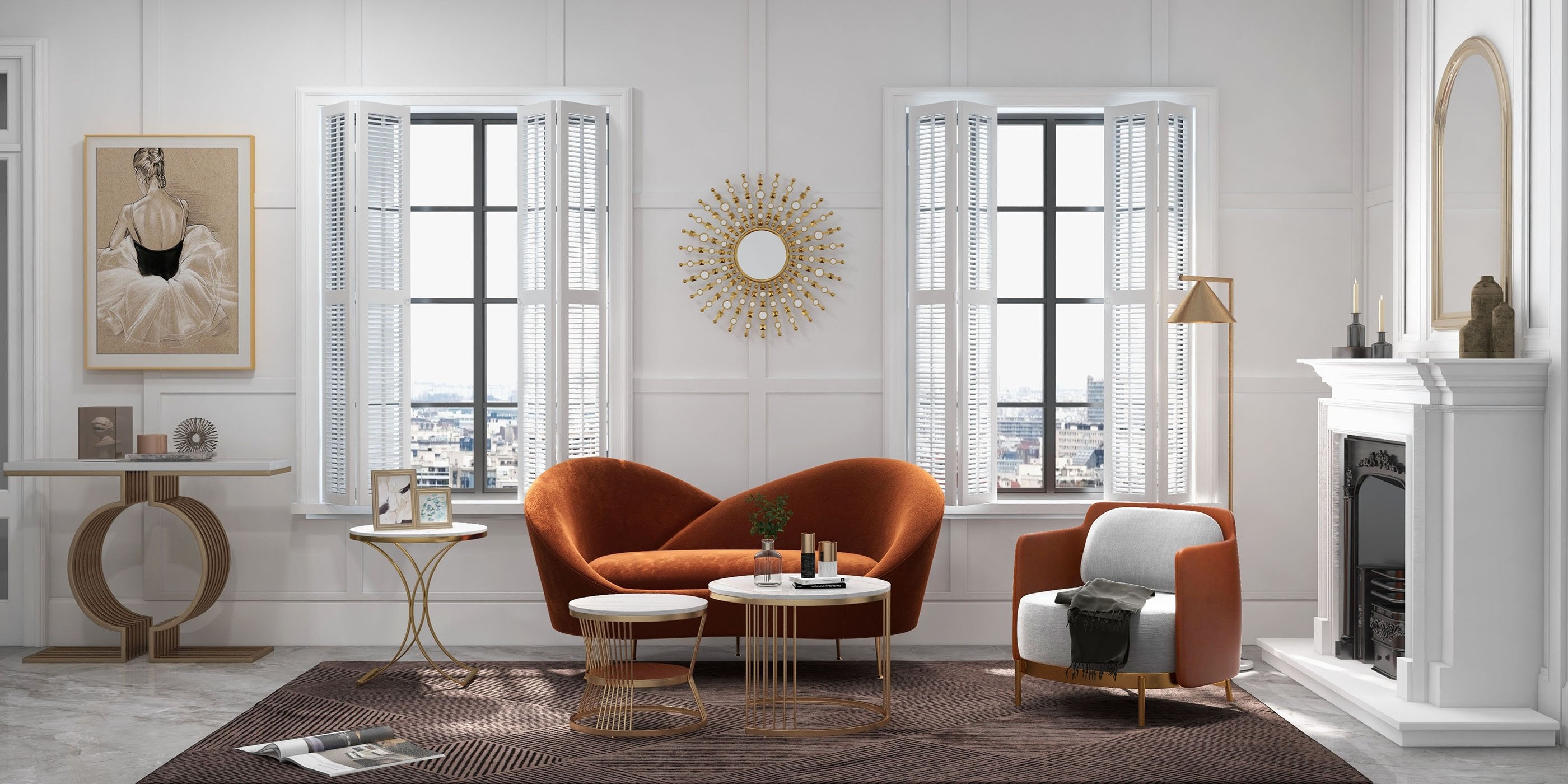 HMR - Modern Luxurious Round Side Table