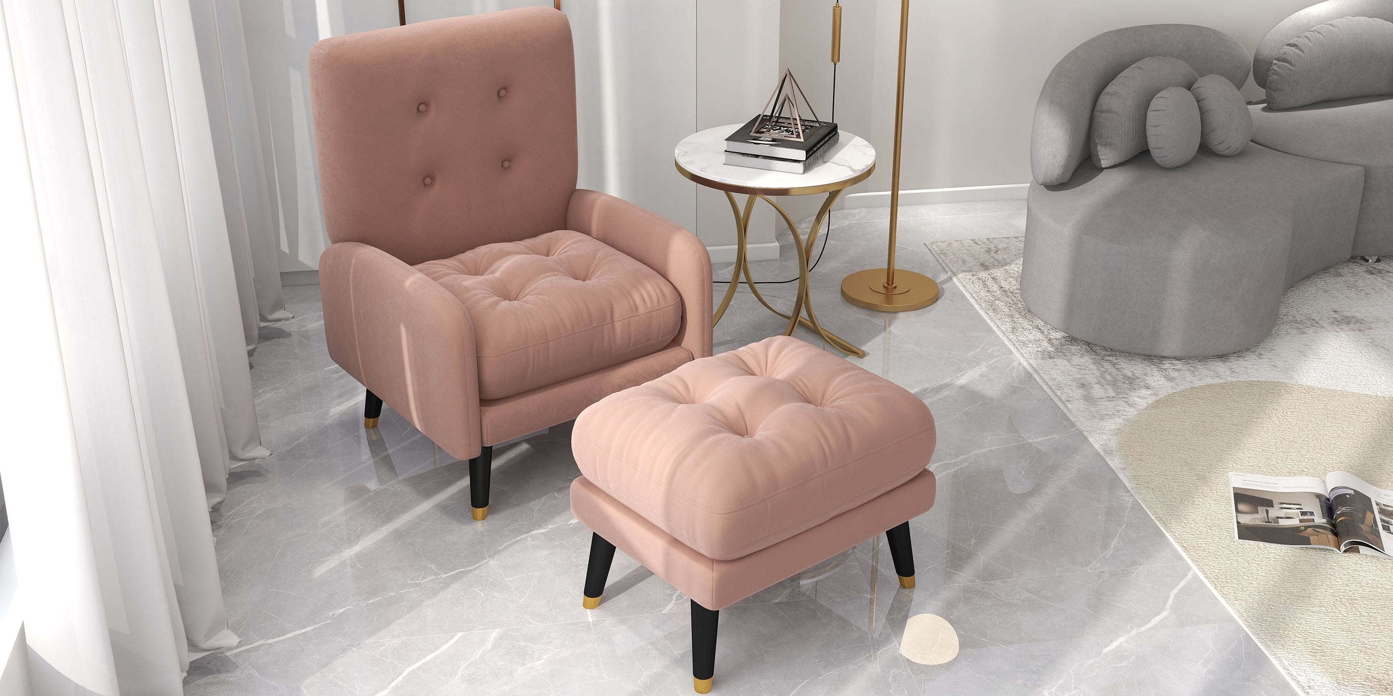 HMR - Modern Luxurious Round Side Table