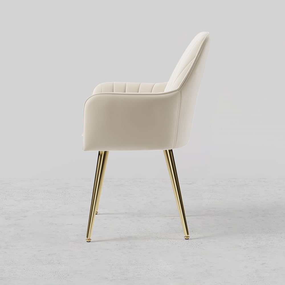 HMR - Modern Dining Chairs with Velvet Upholstery (Set of 2)