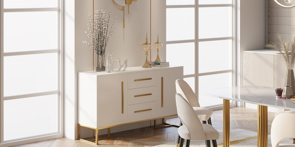 HMR - Stovf Series Modern 59" Sideboard Buffet with Drawers