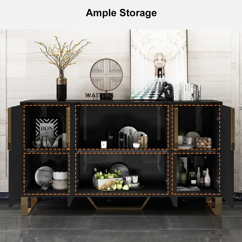 HMR - Aro Series Modern 59.1" Affordable Sideboard with Storage