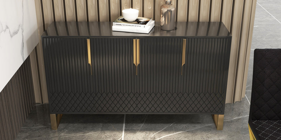 HMR - Aro Series Modern 59.1" Affordable Sideboard with Storage